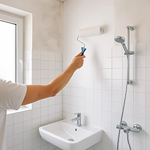 Pintura para cuidado de pared de baño