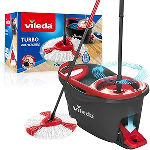 Vileda Turbo Juego de Cubo de fregona para suelos antideslizantes