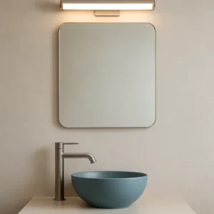 Altura para colocar el lavabo, el espejo y la grifería del baño