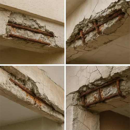 Ejemplos y fotos de aluminosis en vigas y estructuras